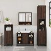 vidaXL Bathroom Furniture Set Brown Oak Engineered wood, metal, glass