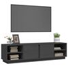vidaXL TV Cabinet Grey Solid pine wood Large TV Cabinet Rectangular