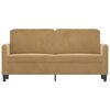 vidaXL 2-seater Sofa Brown Velvet (100% polyester), metal, textilene
