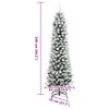 vidaXL Christmas Tree White and green PVC and PE, steel Slim