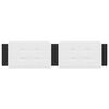 vidaXL Headboard Cushion White and Black Faux leather, Foam 76.0 in