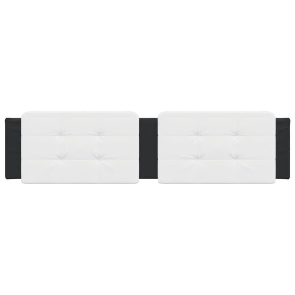 vidaXL Headboard Cushion White and Black Faux leather, Foam 76.0 in