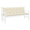 vidaXL Garden Bench Cushion Set of 2 Cream White