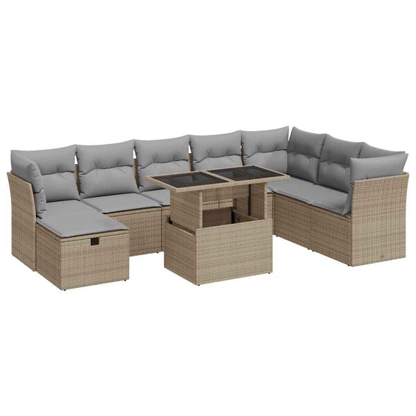 vidaXL Garden Sofa Set Beige