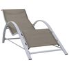 vidaXL Sun Lounger Taupe Textilene, Aluminum, Steel Standard