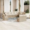 vidaXL Garden Sofa Set Beige, Cream White