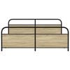vidaXL Bed Frame Sonoma oak Steel Full Durable Bed Frame Rectangular