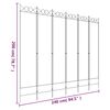 vidaXL 6-Panel Room Divider White 94.5"x78.7" Fabric
