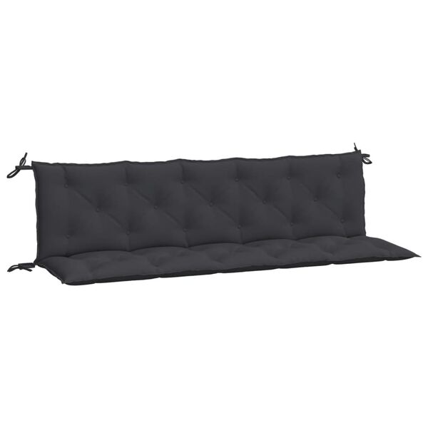 vidaXL Garden Bench Cushion Set of 2 Black Oxford fabric, Hollow fiber