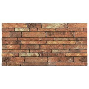 vidaXL 3D Wall Panels with Brown Brick Design 10 pcs EPS