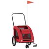 vidaXL Pet Bike Trailer Red Oxford Fabric 53.9 x 26.8 x 28.3 in