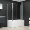 vidaXL Bath Enclosure 47.2x27.2x51.2" Tempered Glass Transparent