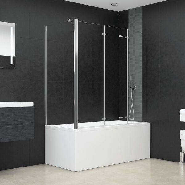 vidaXL Bath Enclosure 47.2x27.2x51.2" Tempered Glass Transparent
