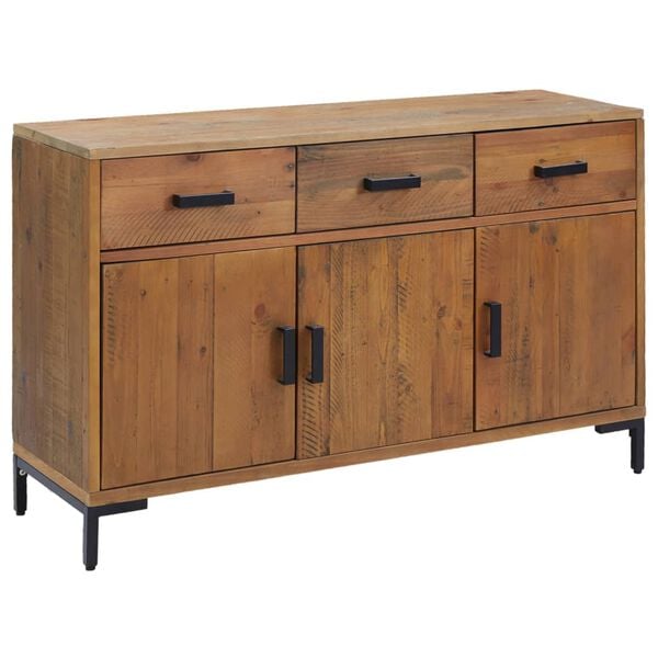 vidaXL Sideboard Brown Solid pinewood Medium Sideboard Rectangular