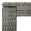 vidaXL Garden Bar Set Gray PE rattan Medium Footrest Garden Bar Set