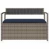 vidaXL Garden Storage Bench Grey and Navy Blue