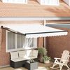 vidaXL Retractable Awning Manual White 137.80 x 98.43 in