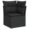 vidaXL Garden Sofa Set with Cushion 12 pcs Black