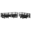 vidaXL Garden Lounge Set Black, Anthracite Solid Pine Wood, Plywood Large