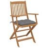 vidaXL Garden Chair Set of 2 Brown Solid acacia wood Medium