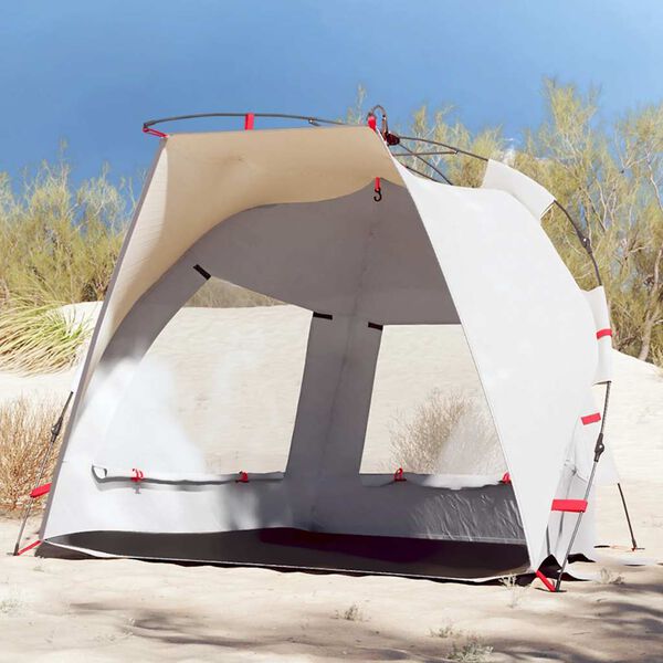 vidaXL Beach Tent 2-Person Gray Quick Release Waterproof