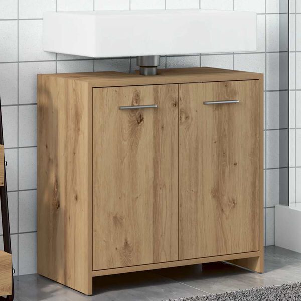 vidaXL Bathroom Sink Cabinet Artisan Oak Engineered Wood Medium