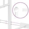 vidaXL Bed Frame White Steel Full Bed Frame Rectangular Traditional