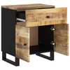 vidaXL Bedside Cabinet Natural wood and black