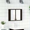 vidaXL Bathroom Mirror Cabinet Black Oak 23.62 x 4.72 x 17.72 in