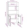 vidaXL Highboard Set of 2 Honey brown Solid pine wood, MDF Standard