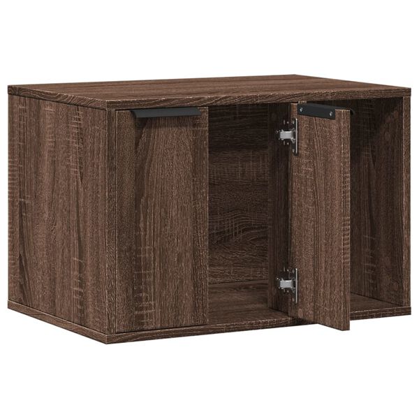 vidaXL Cat Litter Box Enclosure Brown oak Engineered wood