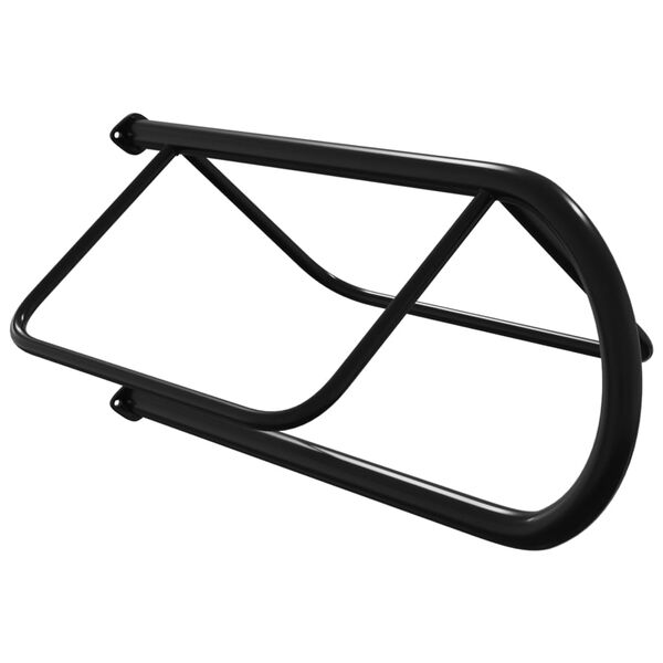 vidaXL Saddle Rack Black Powder-coated iron Compact Portable