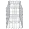 vidaXL Gabion Basket Set of 7 Silver Galvanized iron