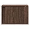 vidaXL Wall-mounted Bedside Cabinet Set of 2 Brown oak Engineered wood