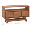 vidaXL TV Stand 31.5"x11.8"x19.7" Solid Wood Teak