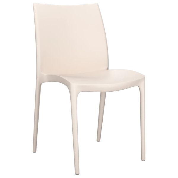 vidaXL Garden Chair Set of 2 Cream Polypropylene (PP) Standard Durable