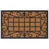 vidaXL Door Mat Black and brown Rubber and Coir 17.7x29.5 in Non-slip