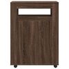 vidaXL Narrow Bathroom Cabinet Brown oak Engineered wood Slim