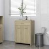 vidaXL Bathroom Cabinet Sonoma Oak 23.6"x13"x31.5" Engineered Wood