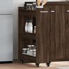 vidaXL Cabinet Brown oak Engineered wood 23.6x8.7x31.1 in Cabinet