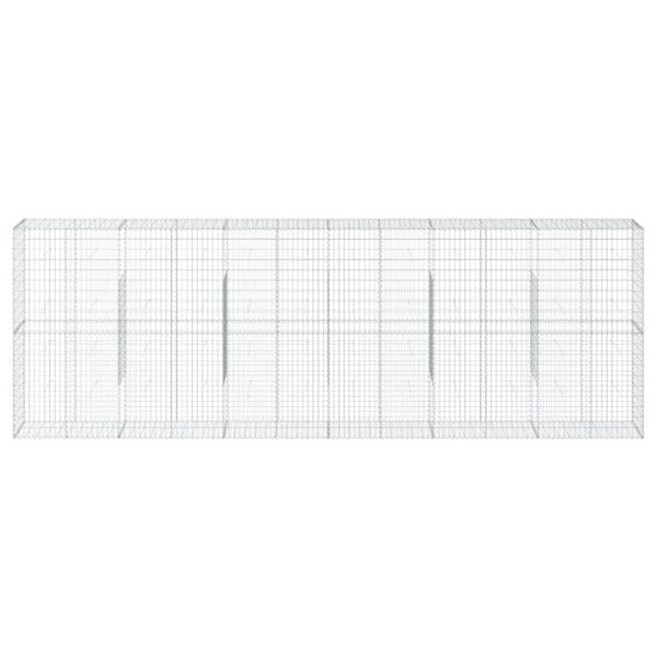 vidaXL Gabion Basket Silver Galvanized Iron Large Heavy Weight Endurance