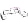 vidaXL Garden Lounge Set Dark Grey, Black