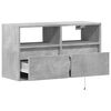 vidaXL TV Wall Cabinet Concrete grey Engineered wood Medium