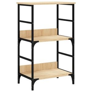 vidaXL Bookshelf Sonoma Oak Engineered wood, steel Medium Bookshelf
