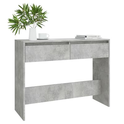 vidaXL Console Table Concrete Gray 39.4"x13.8"x30.1" Engineered Wood