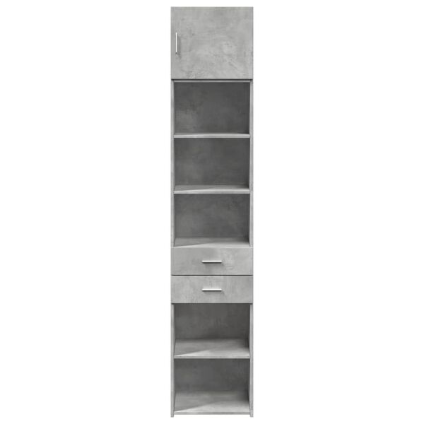 vidaXL Slim Storage Cabinet Concrete Grey Engineered Wood Slim