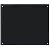 vidaXL Kitchen Backsplashes 2 pcs Black 27.6"x23.6" Tempered Glass