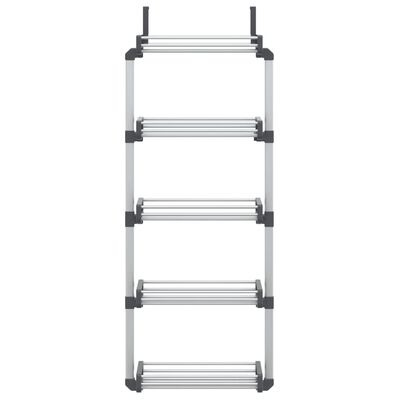 vidaXL Door Organizer with 5 Shelves 20.5"x7.9"x53.1" Aluminum