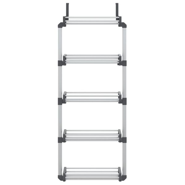 vidaXL Door Organizer Silver Aluminum, Plastic Medium Door Organizer