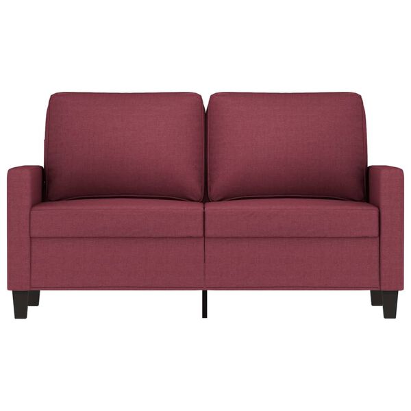 vidaXL 2-seater Sofa Wine Red Fabric (100% polyester), metal, textilene